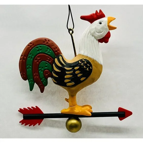 Hallmark Rooster Weathervane Christmas Ornament Vintage 1989 Keepsake - Picture 1 of 5